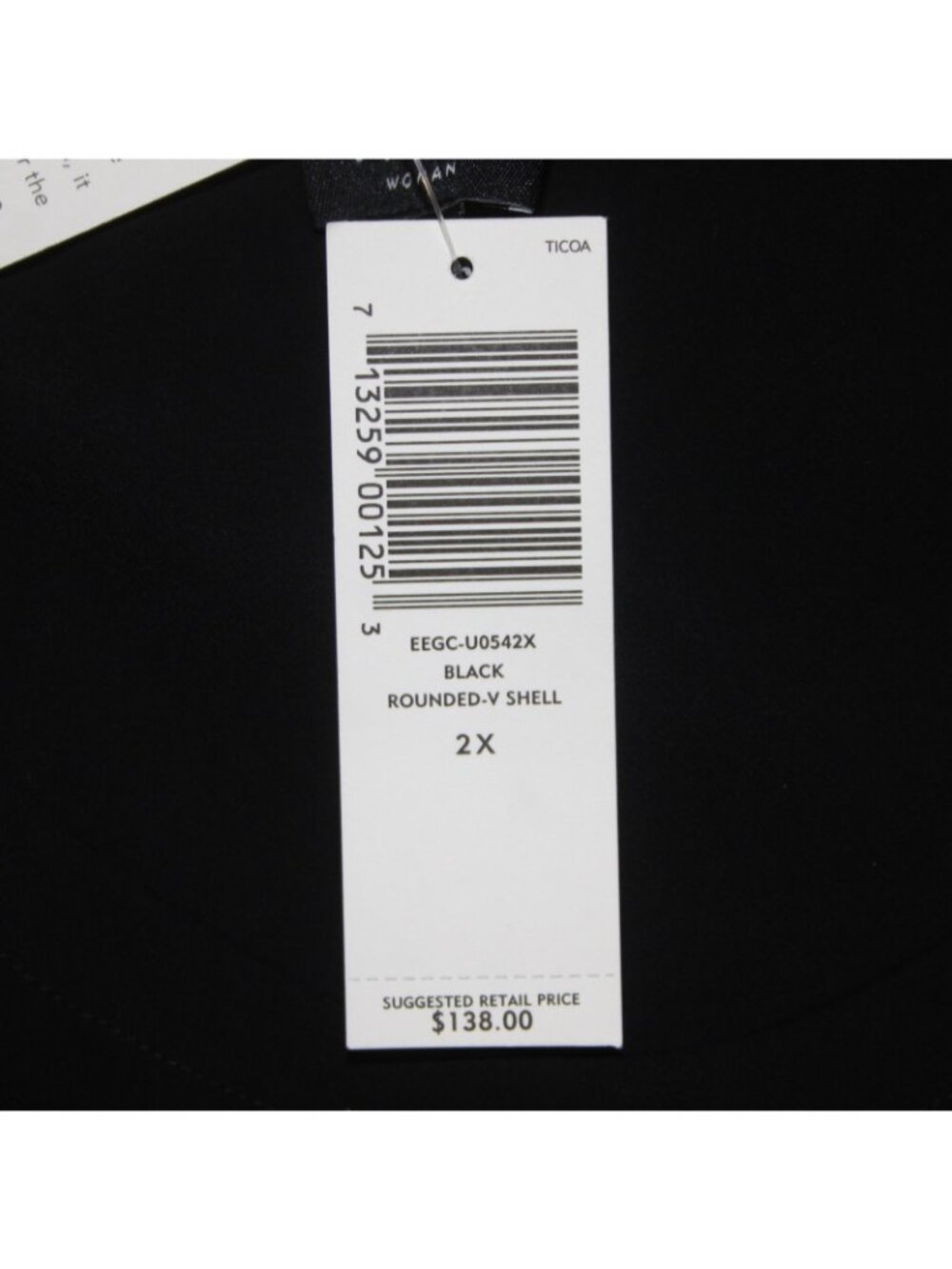 Eileen Fisher Top $138 Sz 2X Black Rounded Shell 100% Silk Top - Picture 6 of 11